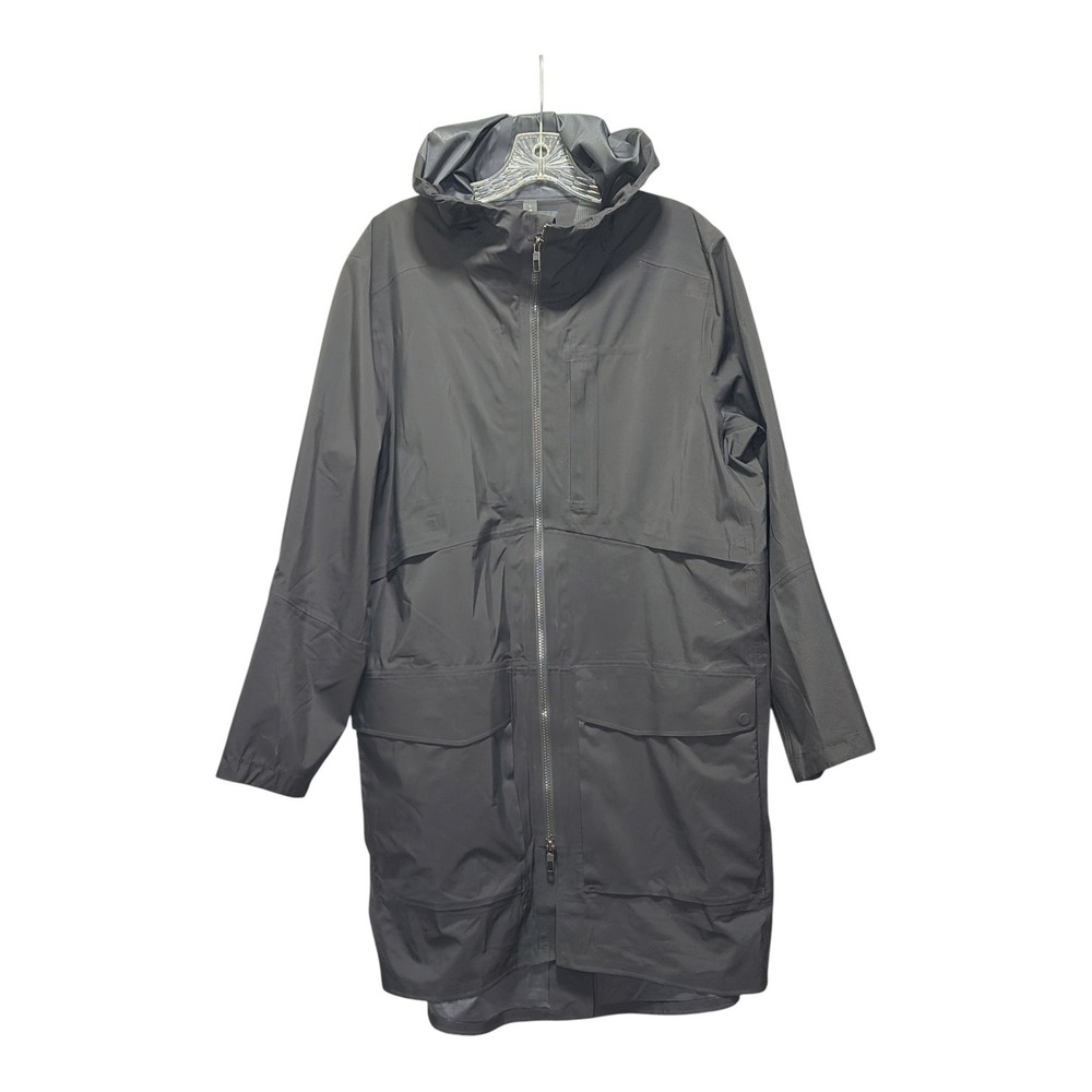 Lululemon Waterproof Rain Parka Mens Large Black Hooded